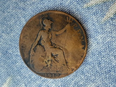 ONE PENNY 1912 - MAREA BRITANIE foto