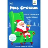 Mos Craciun. Carte de colorat cu abtibilduri. Contine poezie de Craciun