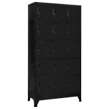 Cumpara ieftin Fiset, negru, 90x40x180 cm, otel