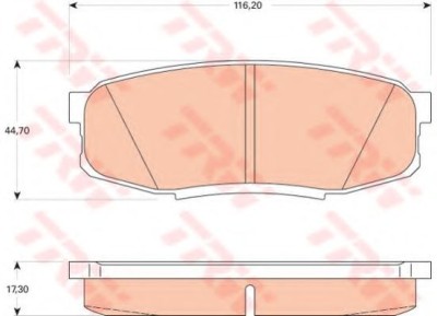 Set placute frana,frana disc TOYOTA LAND CRUISER 200 (VDJ2_, UZJ2_) (2007 - 2016) TRW GDB3491 foto