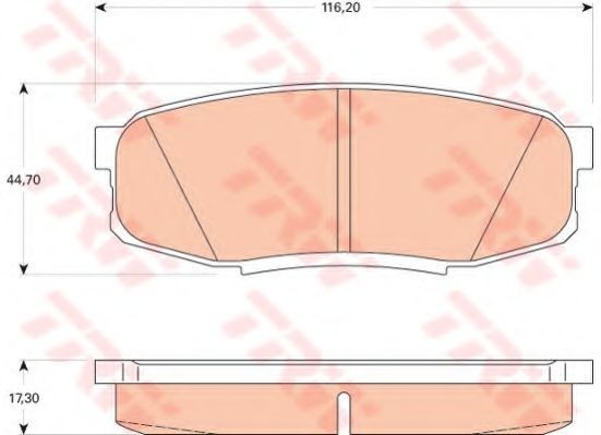 Set placute frana,frana disc TOYOTA LAND CRUISER 200 (VDJ2_, UZJ2_) (2007 - 2016) TRW GDB3491