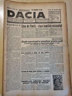 Dacia 19 aprilie 1943-maresalul antonescu la odessa,noua ordine europeana,teius foto