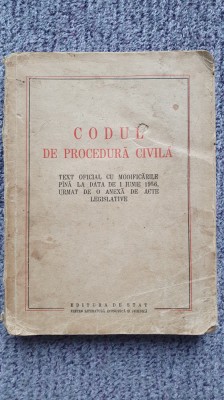 Codul de procedura civila 1956, 310 pagini foto