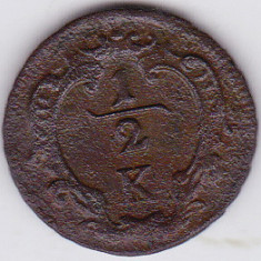 1.Austria 1/2 kreuzer,creitar krajczar ND Franz I. (aprox 1760-1764)