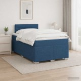 Cumpara ieftin Pat boxspring cu saltea albastru 120 x 190 cm Tesatura