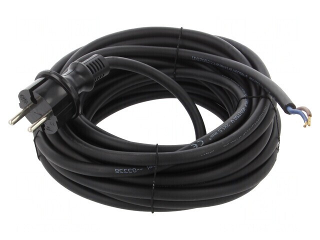 Cablu de Alimentare 10m Negru 2x1,5mm2 16A
