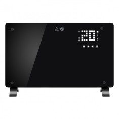 Convector electric, flippry, 2000w, wi-fi, termostat, afisaj led, touch screen, control din telefon, 82.3x12x45.6 cm, negru