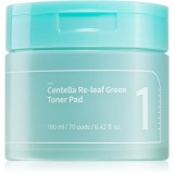 Numbuzin No. 1 Centella Re-Leaf Green Toner Pad dischete de tonifiere pentru netezirea pielii 70 buc