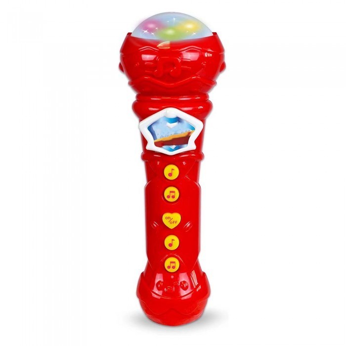 Jucarie Interactiva Microfon Muzical cu Lumina pentru Copii, cu Melodii si Butoane Colorate