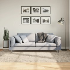 vidaXL Covor ISTAN, cu fire &icirc;nalte, aspect lucios, bej, 160x230 cm