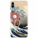 Husa silicon pentru Apple Iphone X, Great Wave Fish