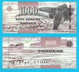 Insulele Feroe (pick 33) 1000 Kronur 2011 UNC serie: 519716A; Stufar