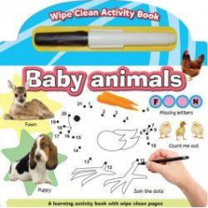 Baby Animals - Wipe clean activity book with pen |