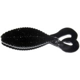 Grub Hide Up Stagger Wide Twintail 2.2&quot;, 109 Black Solid, 5.6cm, 8buc/pac
