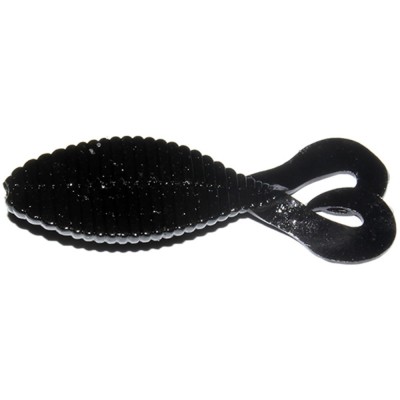 Grub Hide Up Stagger Wide Twintail 2.2&amp;quot;, 109 Black Solid, 5.6cm, 8buc/pac foto