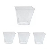 Set 96 Pahare Plastic Clar Shoturi si Deserturi 5.5x5x3.5cm 60ml MC06