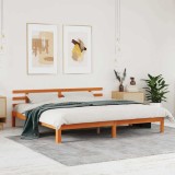 vidaXL Cadru de pat Maro ceruit 200 x 200 cm Lemn de pin masiv. 876946