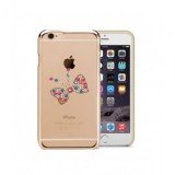 Husa Capac Astrum BUTTERFLY Apple iPhone 6/6s Gold Swarovski, Plastic, Carcasa