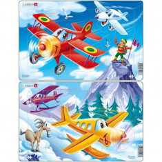 Set 2 Puzzle-uri Avioane Larsen, 13 piese foto