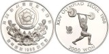 Korea de Sud 1988 - 2000 won, ridicarea greutatii, PROOF