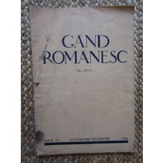 REVISTA GAND ROMANESC , NR. 10-11 , ANUL IV, OCTOMBRIE-NOEMBRIE , 1936