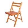 Scaun pliant lemn masiv, bucatarie si living, sezut tapitat cu piele ecologica, 100 kg, cires, SuperOrtopedice, 140x200