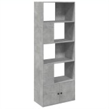 Cumpara ieftin Biblioteca, gri beton, 70x36x189 cm, lemn compozit