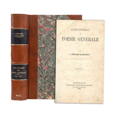 I. Heliade-Rădulescu, Curs &amp;icirc;ntreg de poezie generală, 1868 - 1870, două volume colligate foto