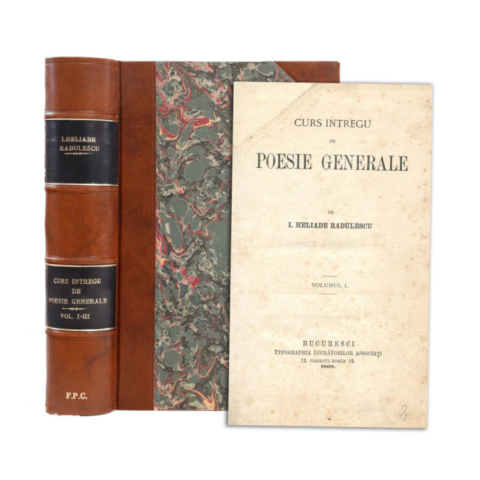 I. Heliade-Rădulescu, Curs &icirc;ntreg de poezie generală, 1868 - 1870, două volume colligate