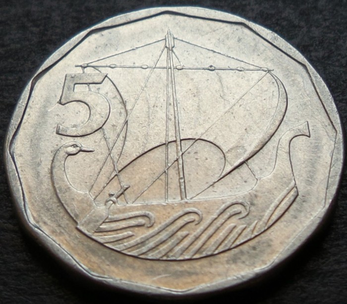 Moneda exotica 5 MILS - CIPRU, anul 1981 * cod 3102
