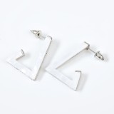 Cercei argintii forma triunghi