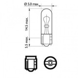 BEC FARA SOCLU W1.2W 12V SET 10 buc PHILIPS