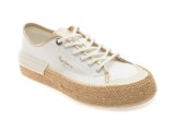 Cumpara ieftin Pantofi sport PEPE JEANS albi, SAMOI MIX, din material textil