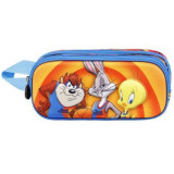 Penar 3D Looney Tunes Space Jam cu 2 compartimente, 22x9.5x8 cm