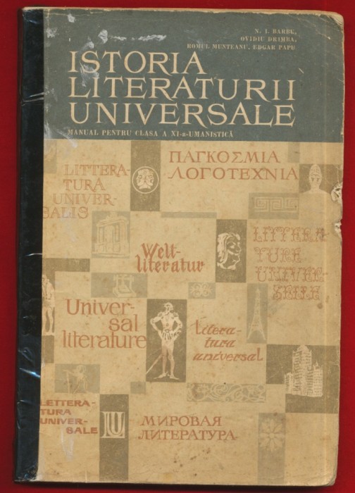 Istoria Literaturii Universale Manual pentru clasela a XI-a Umanistica 1967
