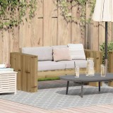 vidaXL Canapea de grădină Verde 134 x 60 x 62 cm Lemn de pin impregnat