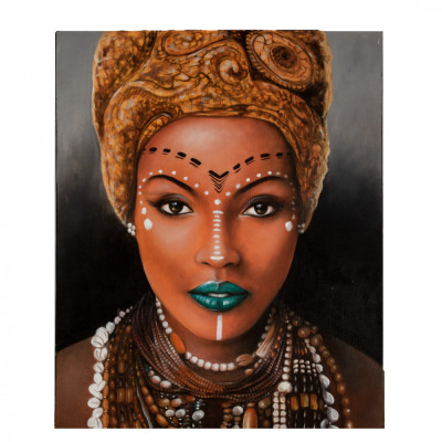 Tablou pictat manual African Princess foto