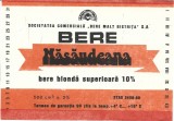 NI444 Etichetă bere blondă superioară Năsăudeana, Societatea comercială Bere Malț Bistrița SA, &icirc;nceputul anilor 1990