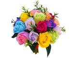 Buchet flori personalizabil, Eventissimi, 27 Trandafiri, Curcubeu, Eventissimi&reg;