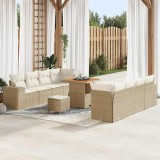 VidaXL Set de canapele pentru grădină 11 pcs Bej, crem 80 x 80 x 71 cm