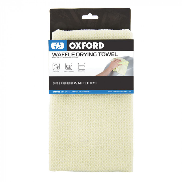 Prosop Microfibre Uscare Moto Oxford Waffle Drying Towel Yellow, 80 x 40cm