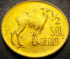 Moneda exotica 1/2 SOL DE ORO - PERU, anul 1974 *cod 3368 A = UNC, America Centrala si de Sud