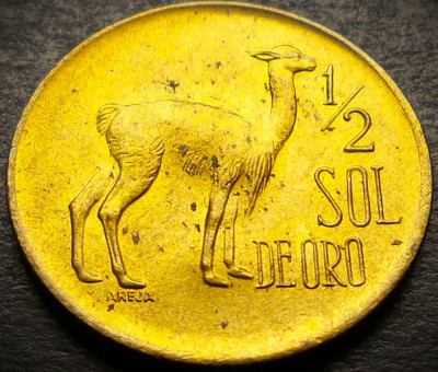 Moneda exotica 1/2 SOL DE ORO - PERU, anul 1974 *cod 3368 A = UNC foto