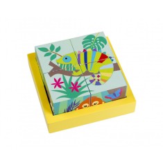 Cuburi cu animale din jungla Orange Tree Toys