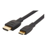 Cablu mini HDMI la HDMI Amazon Basics, 10,2 Gbps, 4K 30Hz, 2160p, 1.8 m, negru - RESIGILAT