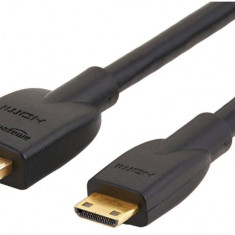 Cablu mini HDMI la HDMI Amazon Basics, 10,2 Gbps, 4K 30Hz, 2160p, 1.8 m, negru - RESIGILAT