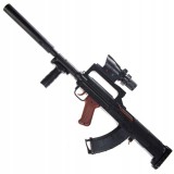 Pușcă mare cu arc 74 cm, 6 mm BB, cu lunetă și laser &mdash; set 5 buc.