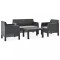 Gossi set mobilier de gradina cu perne, 4 piese, antracit, pp ratan