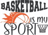 Cumpara ieftin Sticker decorativ, Basketball, Negru, 80 cm, 7071ST-6