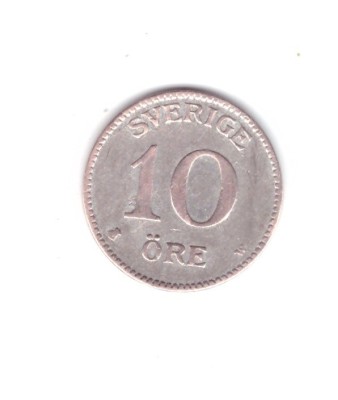 Moneda Suedia 10 ore 1917, stare buna, curata foto